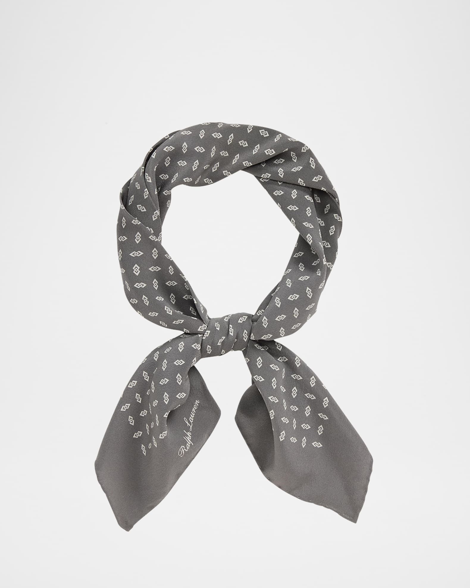 Men's Cashmere and Silk Geometric Neckerchief 0