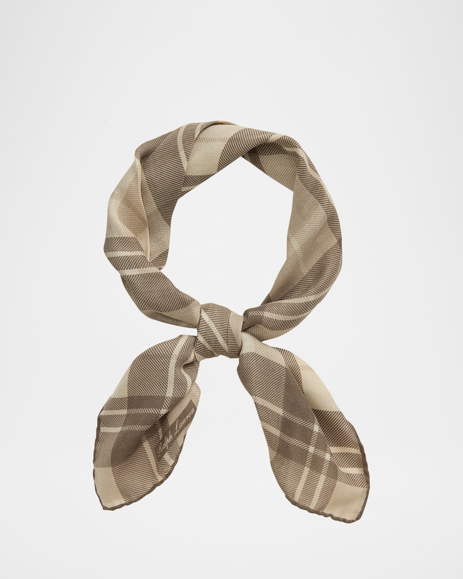 Men's Cashmere and Silk Large Plaid Neckerchief 0