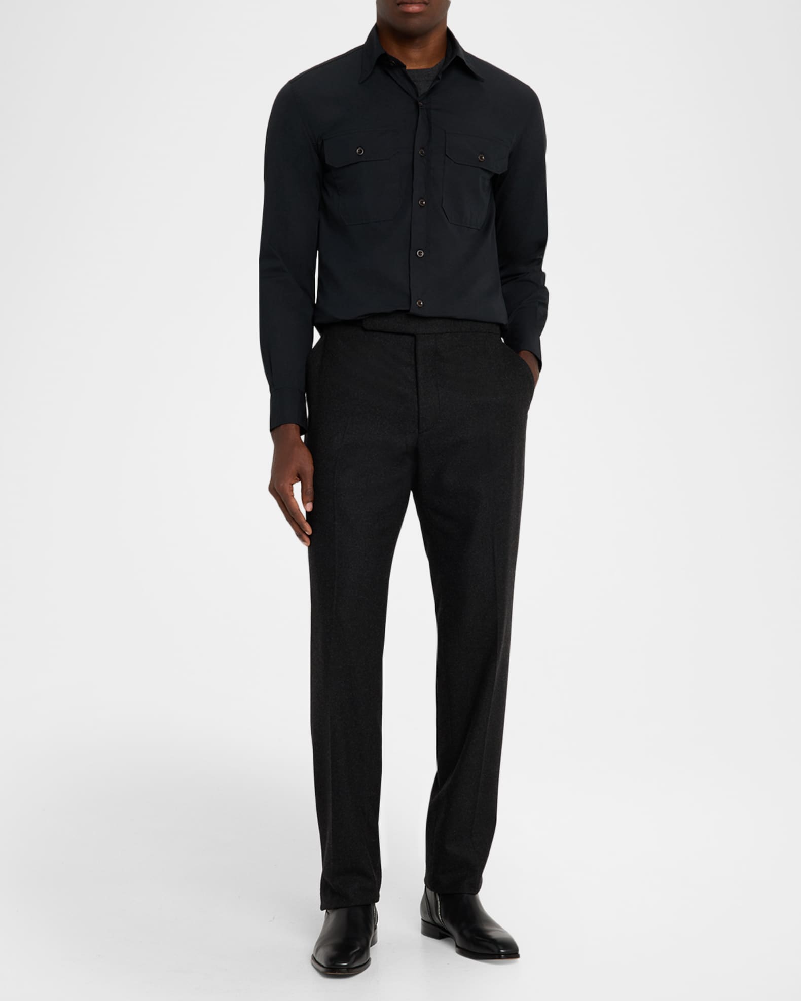 Ralph Lauren Purple Label Men's Sueded Cotton Poplin Button-Down Shirt ...