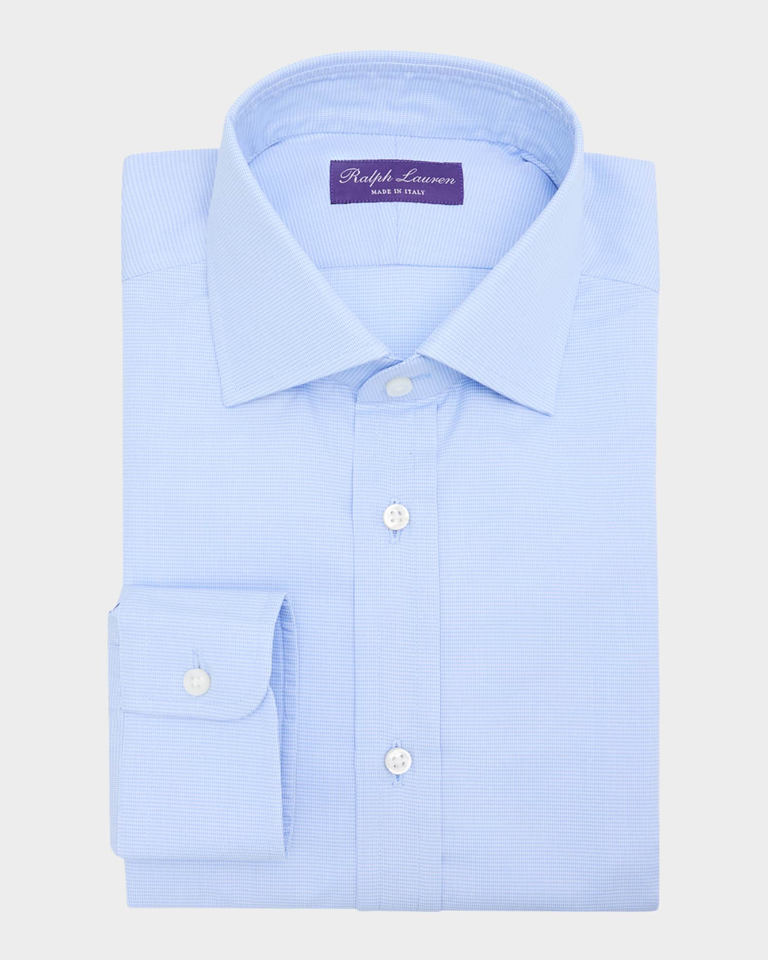 Ralph Lauren Purple Label Men's Cotton Micro-Houndstooth Dress