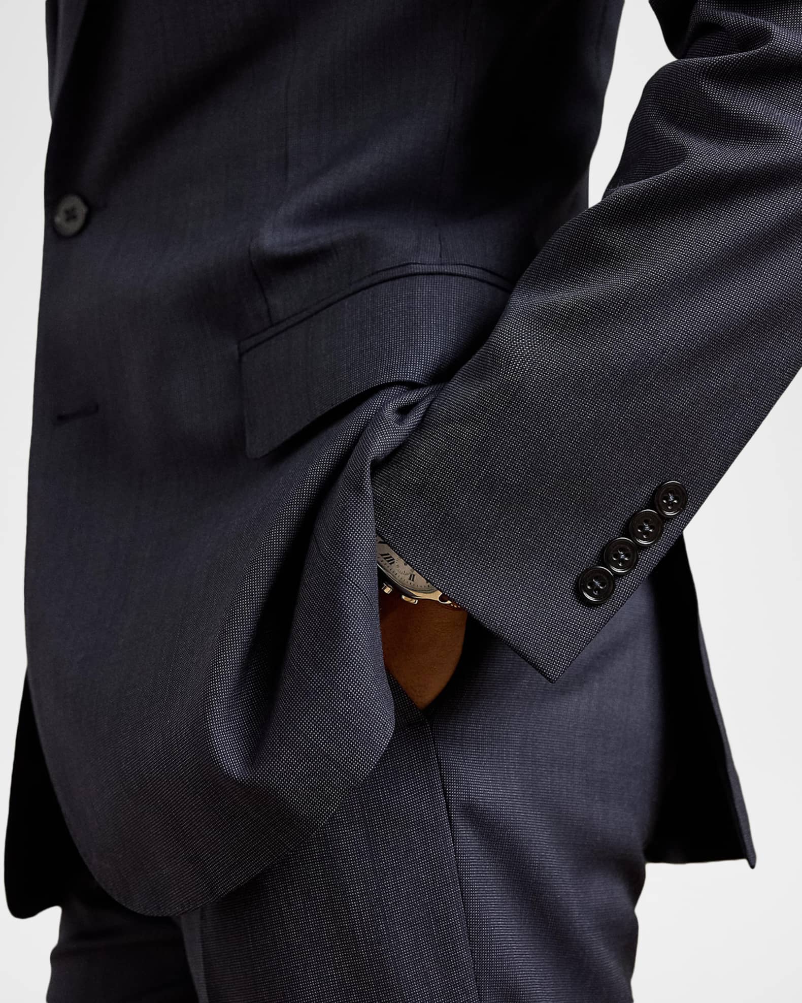 Men's Kent Wool and Cashmere Pin-Dot Suit 1