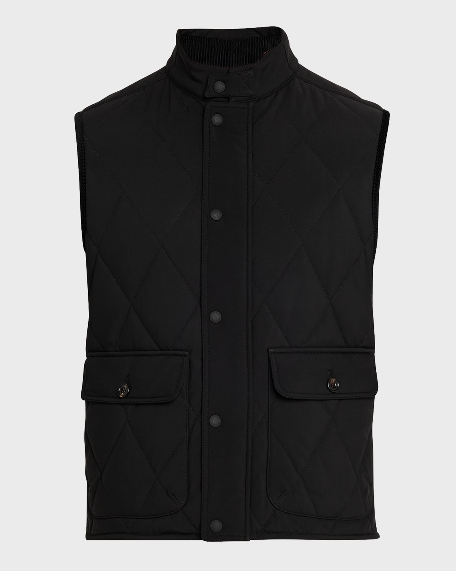 Ralph Lauren Purple Label Men's Carleton Quilted Snap-Front Vest