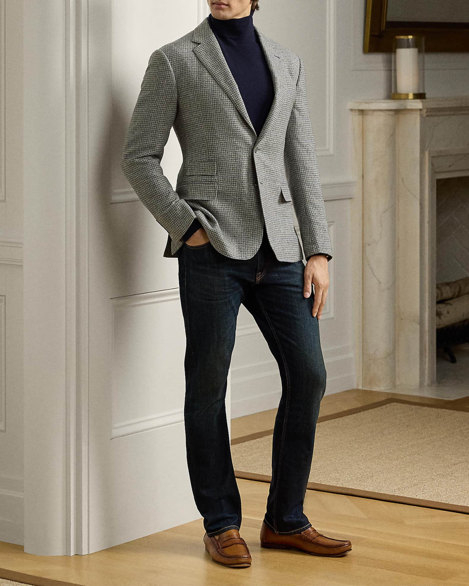 Men's Houndstooth Two-Button Sport Coat 1
