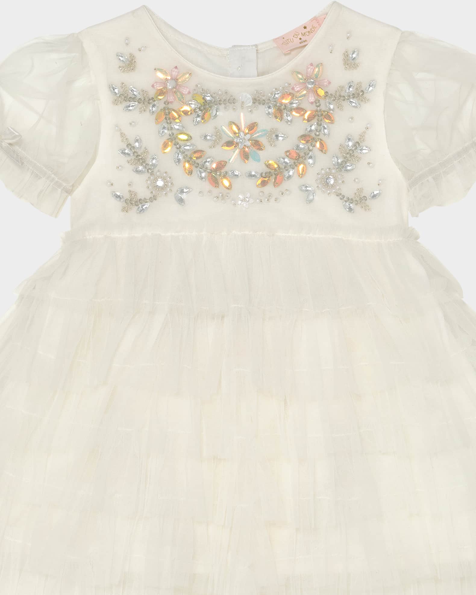 white gold dress real color Tutu Du Monde BABY White Secret Santa Tutu Dress