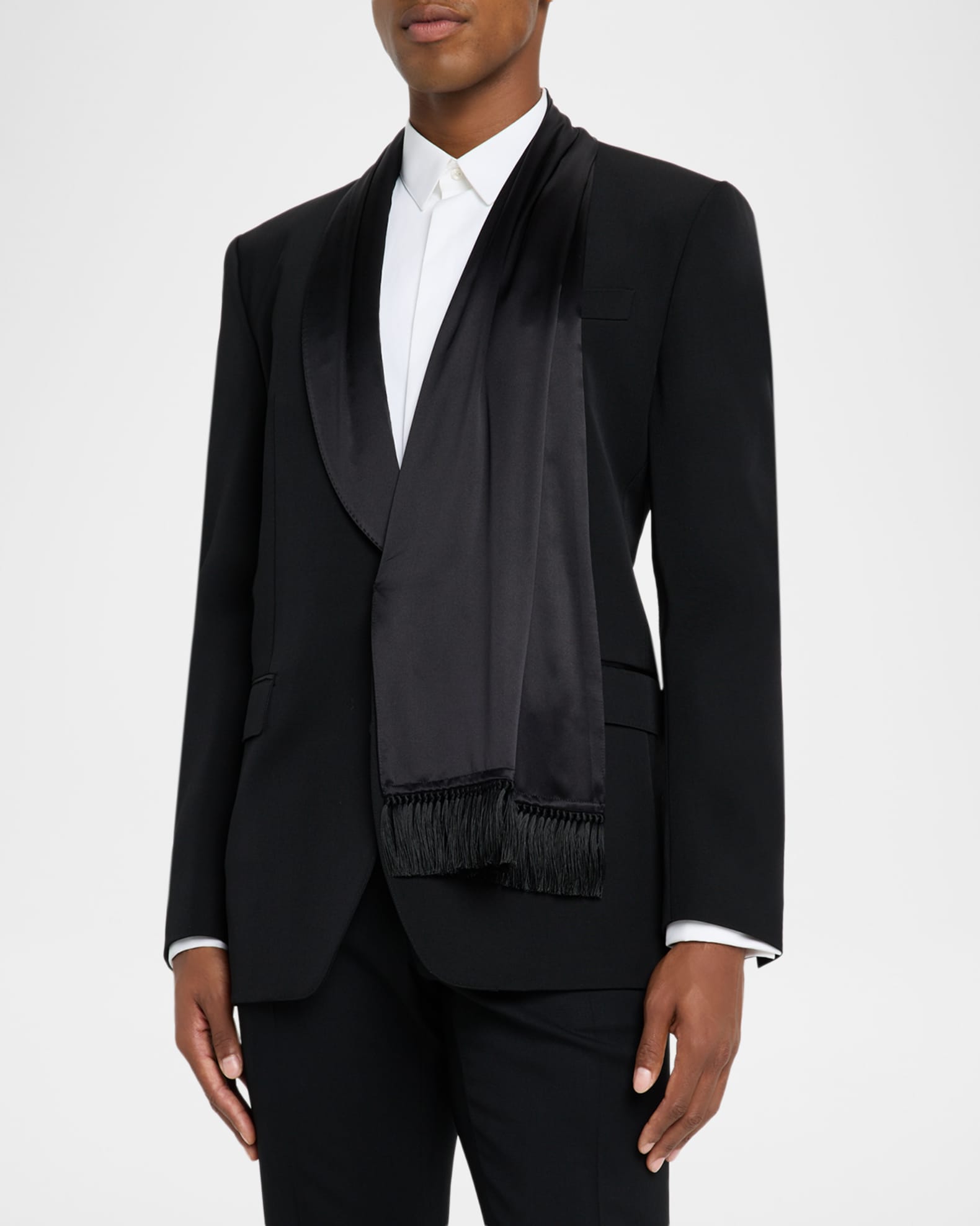 Dolce&Gabbana Men's Silk Scarf and Shawl-Lapel Dinner Jacket