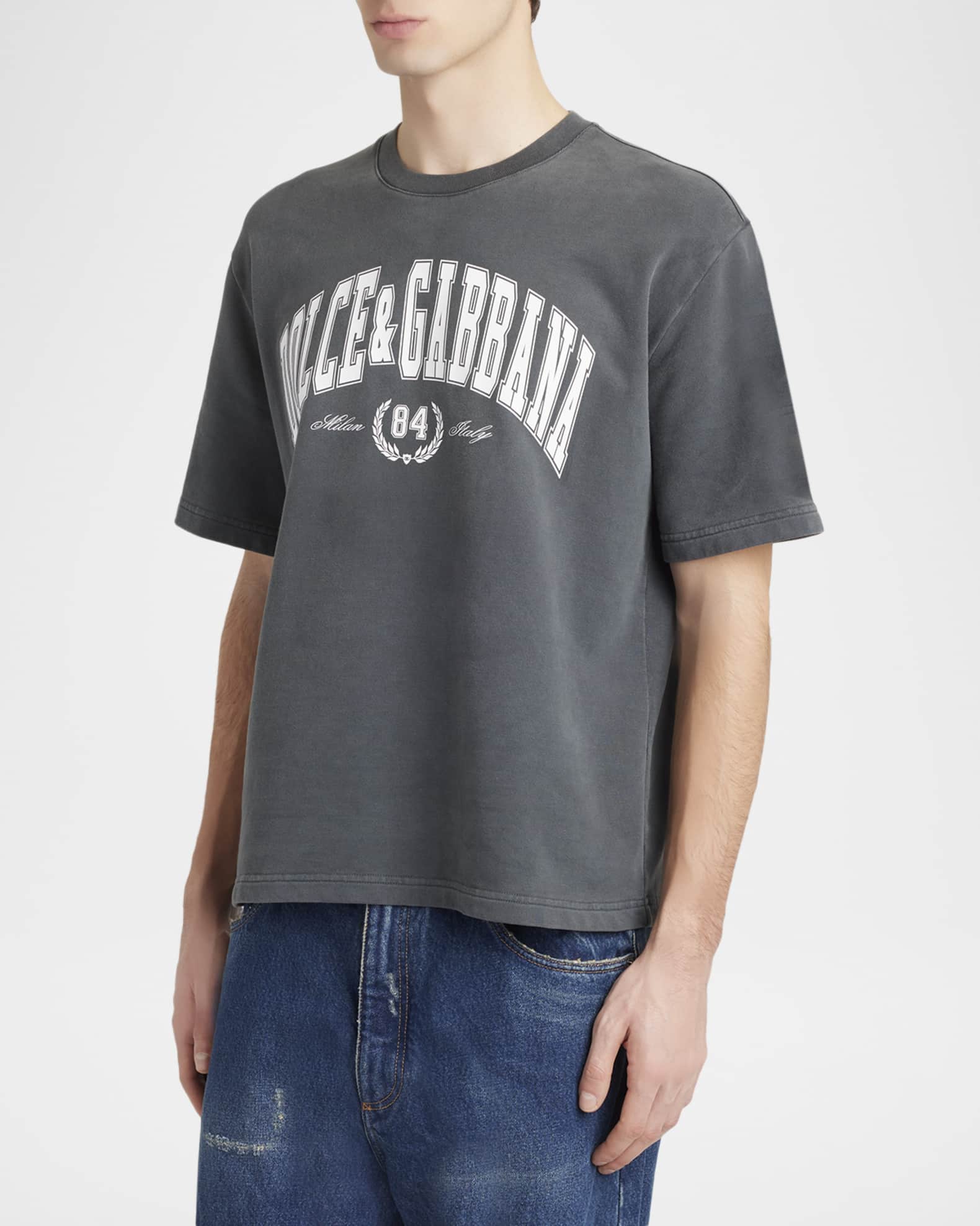 Dolce&Gabbana Men's Collegiate Logo Graphic T-Shirt | Neiman Marcus