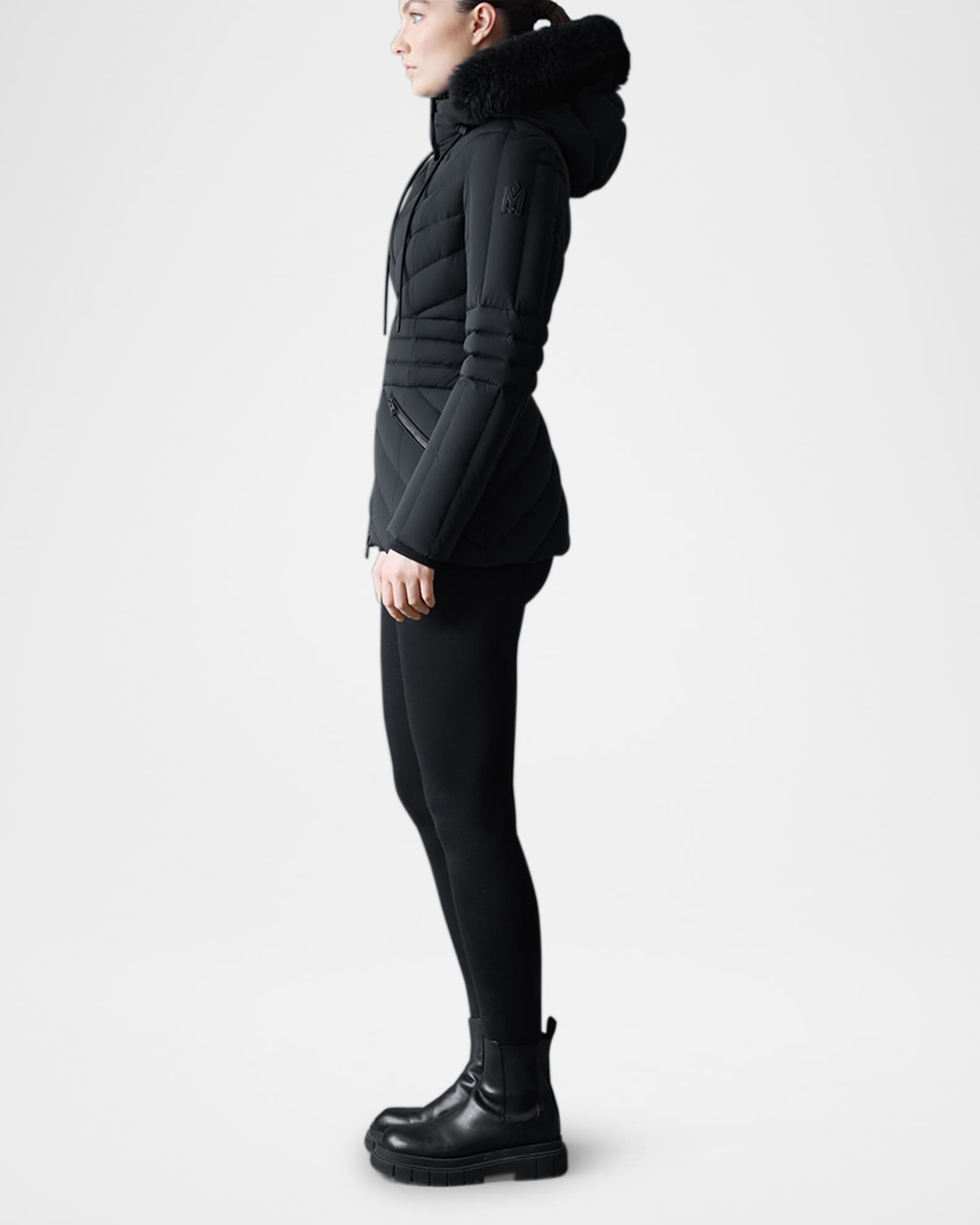 Nadia-SH Quilted Down Jacket with Detachable Hood | Neiman Marcus