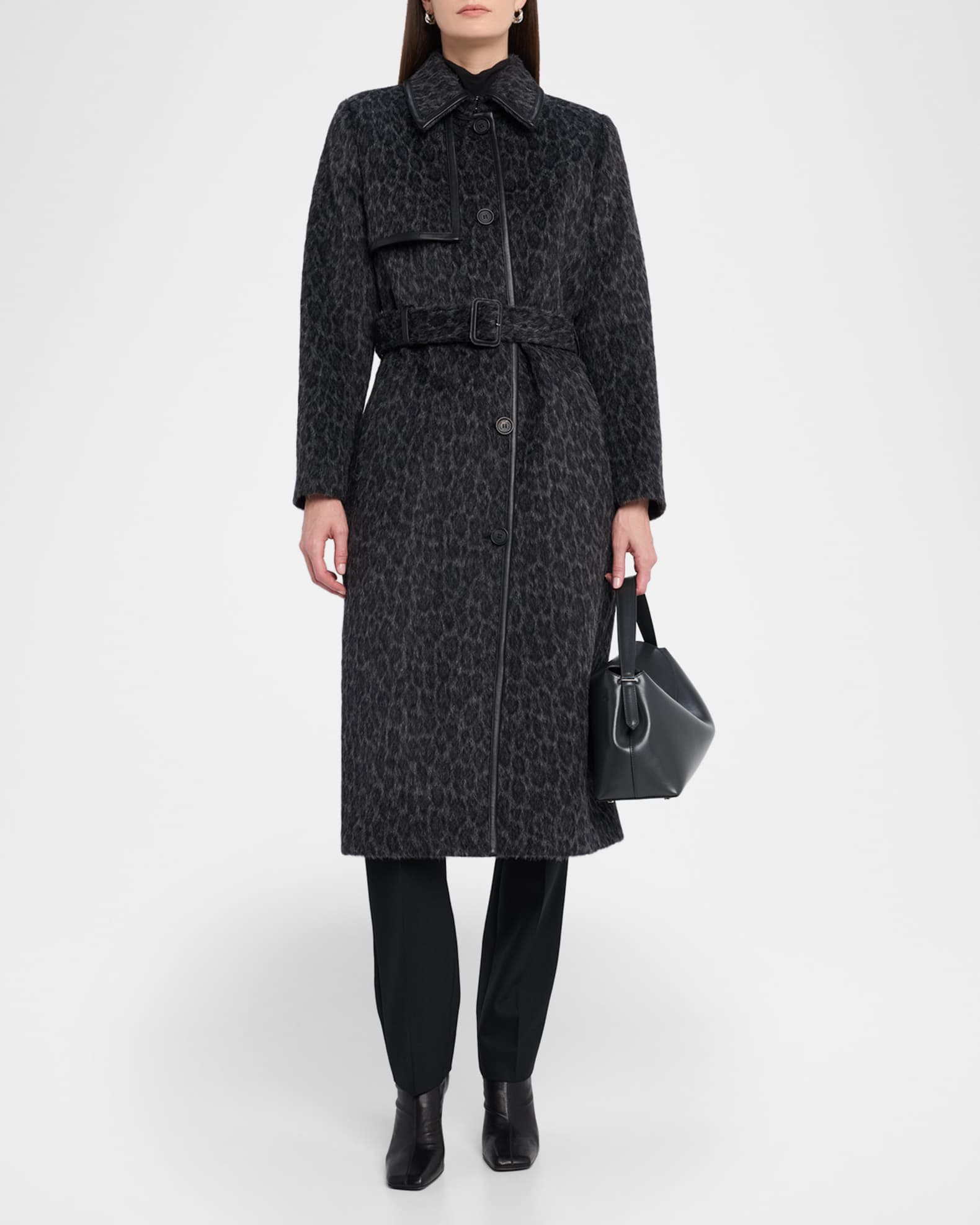 Mackage Zeva-A Single-Breasted Wool Trench Coat | Neiman Marcus