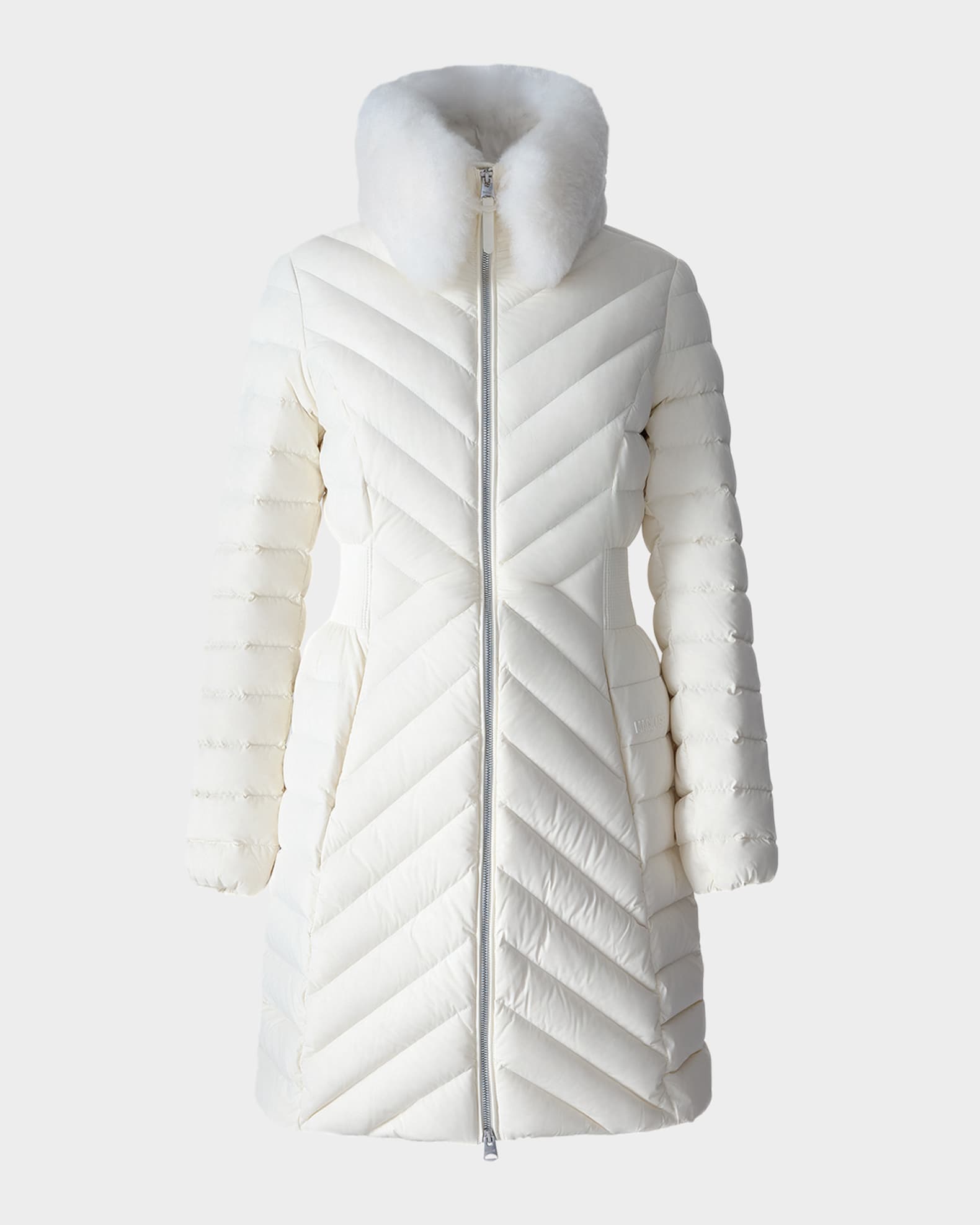 Mackage Lyris Quilted Down Coat with Detachable Shearling Trim