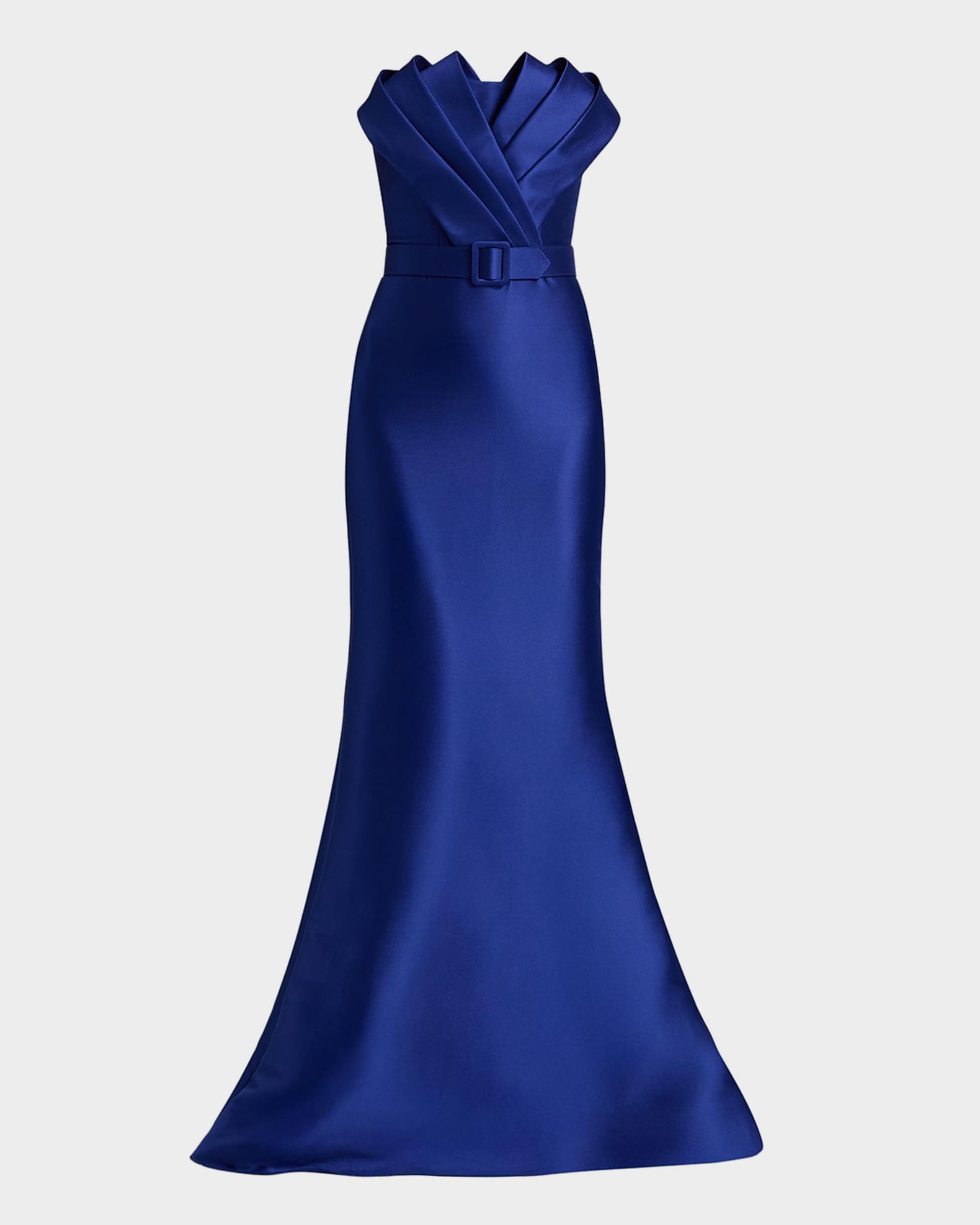 badgley mischka blue strapless dress Badgley Mischka Sweetheart Neckline Empire Waist Shimmering Strapless Gown  Dress