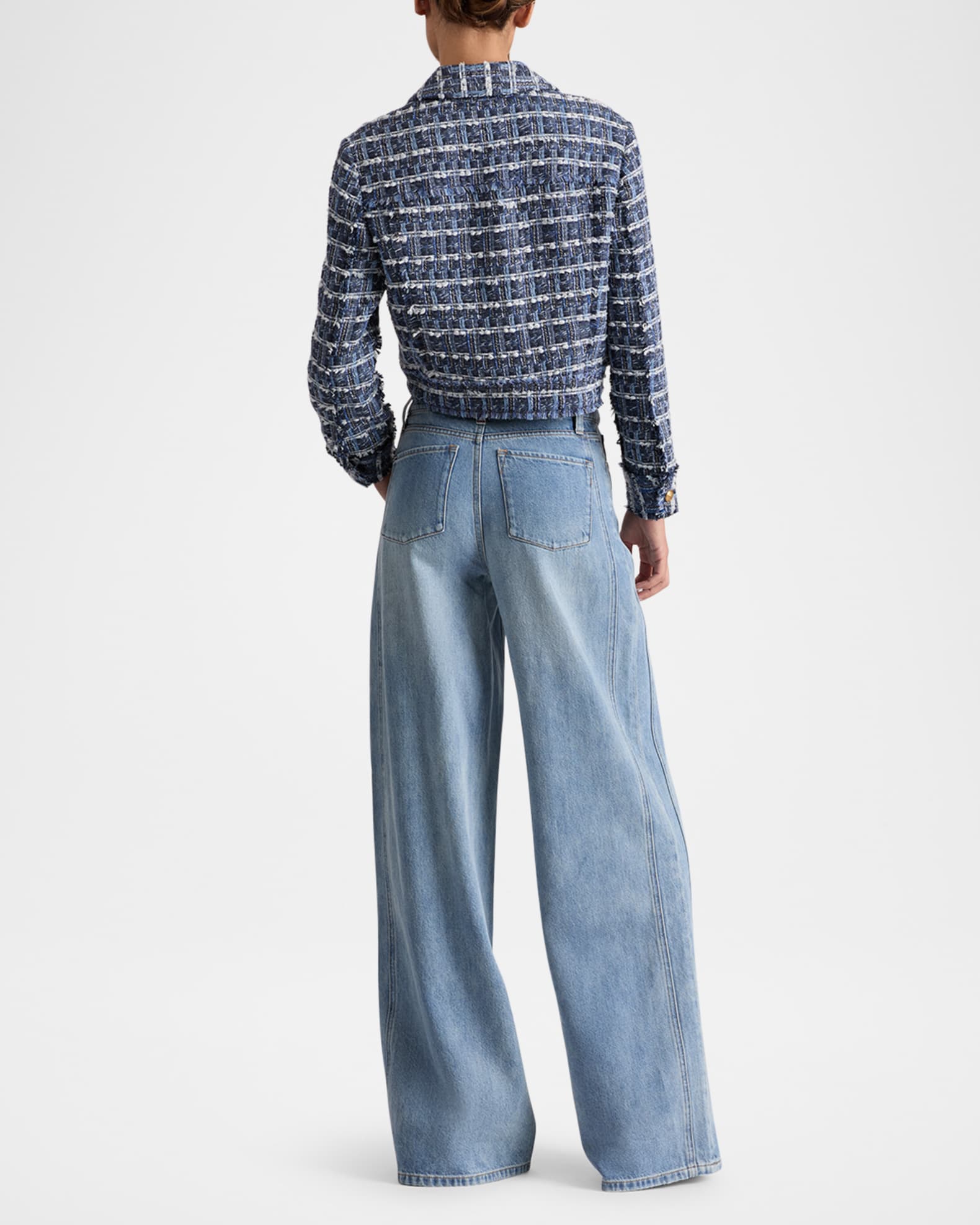 Alice + Olivia Chloe Cropped Boxy Jacket | Neiman Marcus