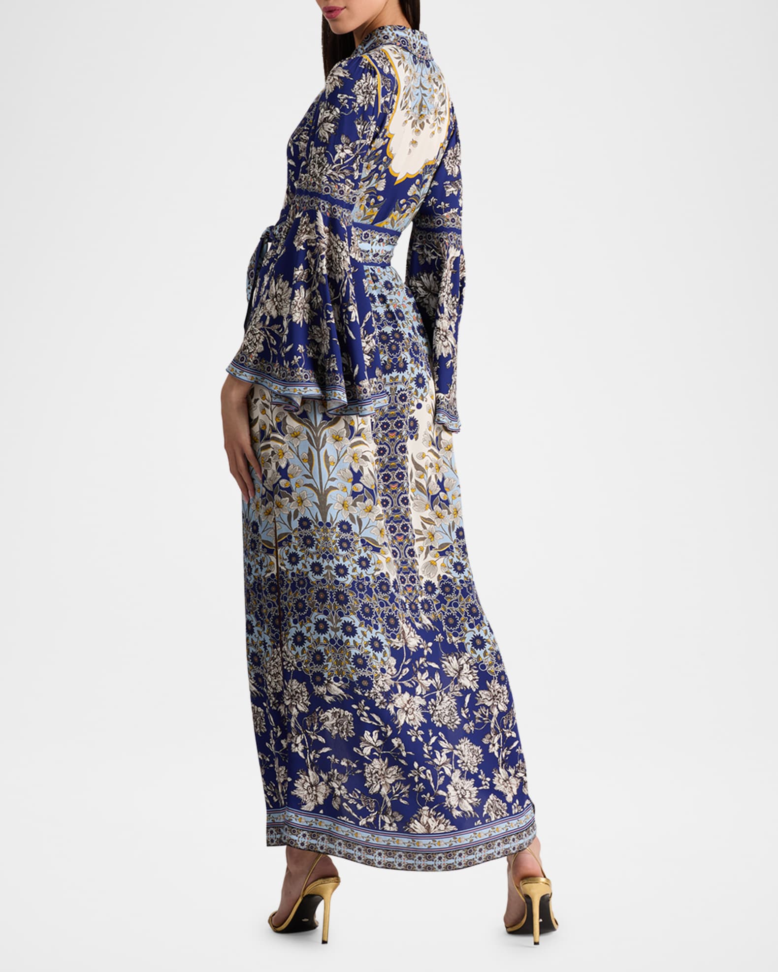 Alice + Olivia Chassidy Forevermore Bell-Sleeve Shirtdress