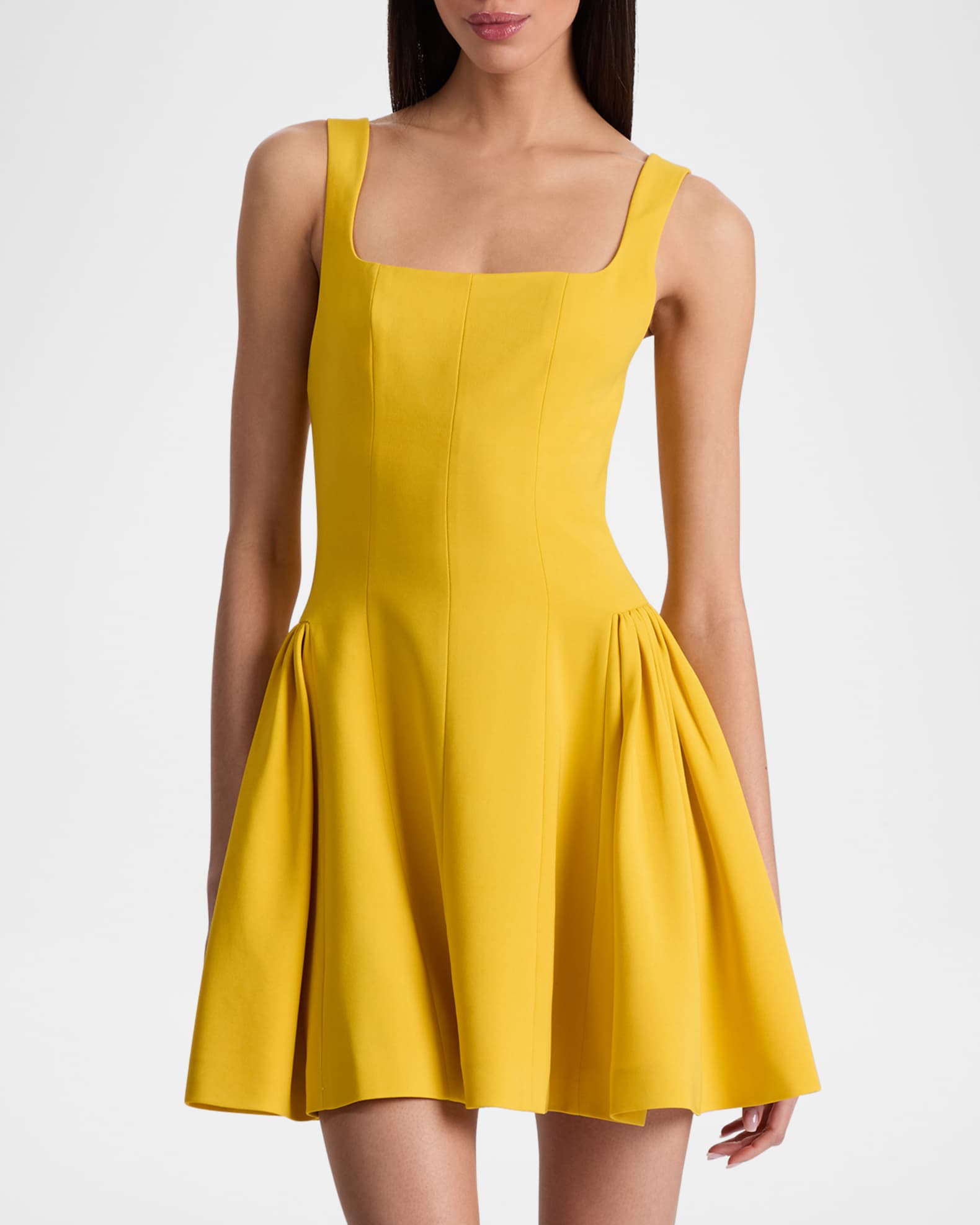 【Alice+Olivia】VERA プリーツ フィット＆フレア ミニドレス Alice + Olivia Vera Fit-and-Flare Mini Dress | Neiman Marcus