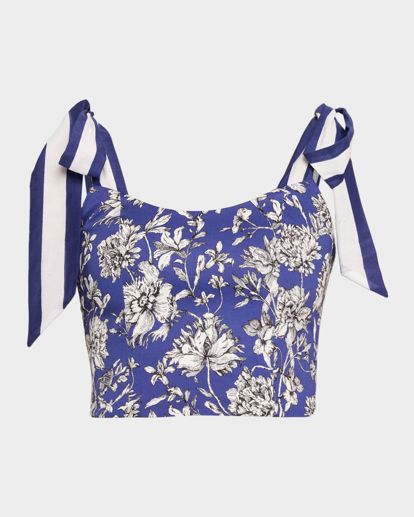 Blanca Blooming Wild Tie-Shoulder Top 0