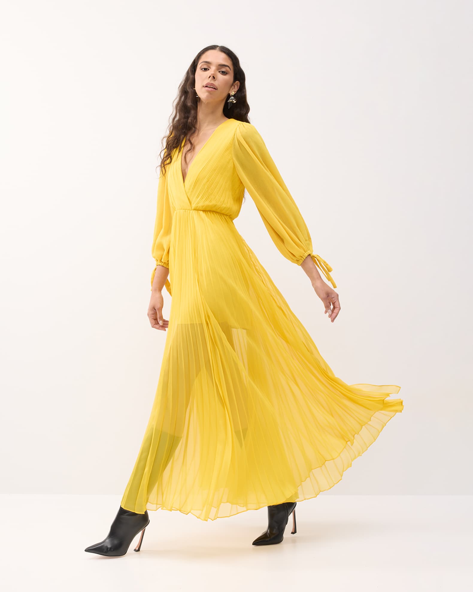 Pleated Chiffon Maxi Dress main image 1