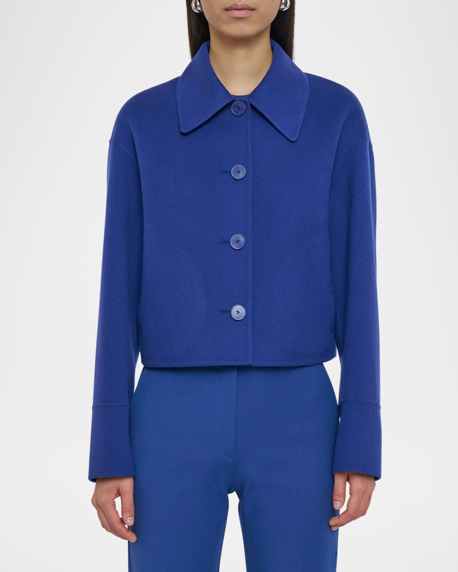 Joseph Gerrard Cropped Double-Face Wool Jacket | Neiman Marcus