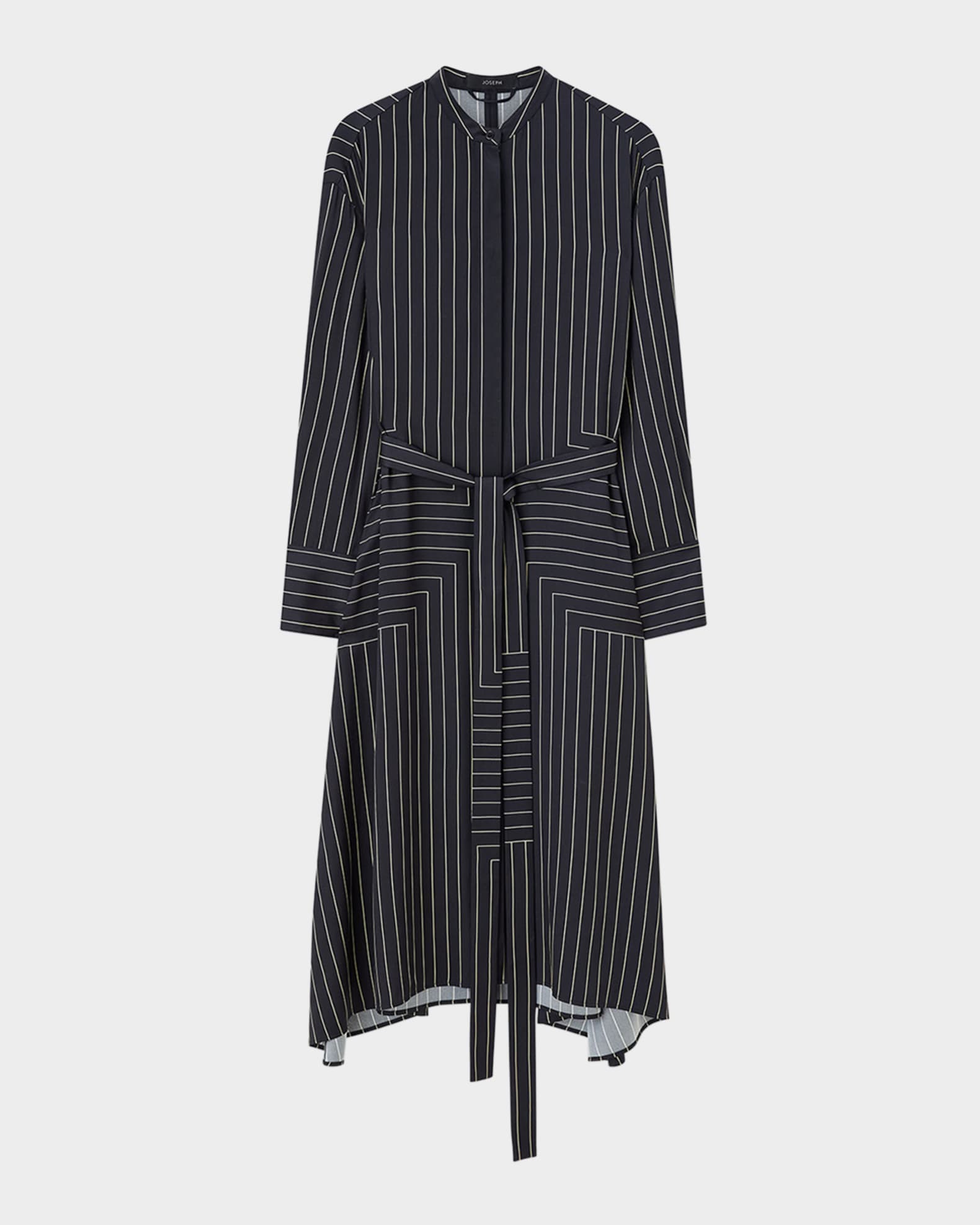 Orlana Striped Tie-Waist Midi Shirtdress 0