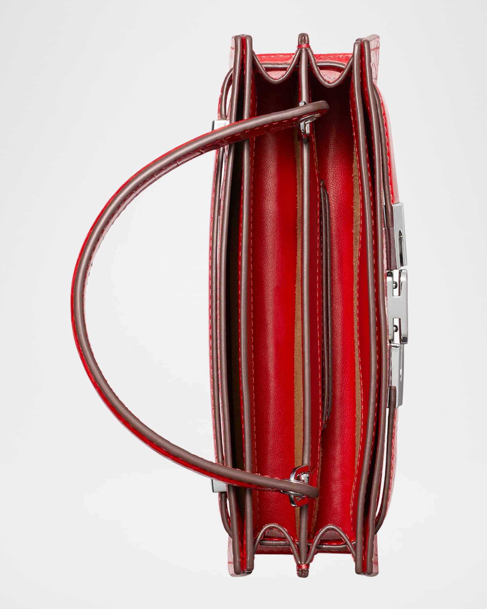 Tory Burch Mini Croc-Embossed Leather Top-Handle Bag | Neiman Marcus