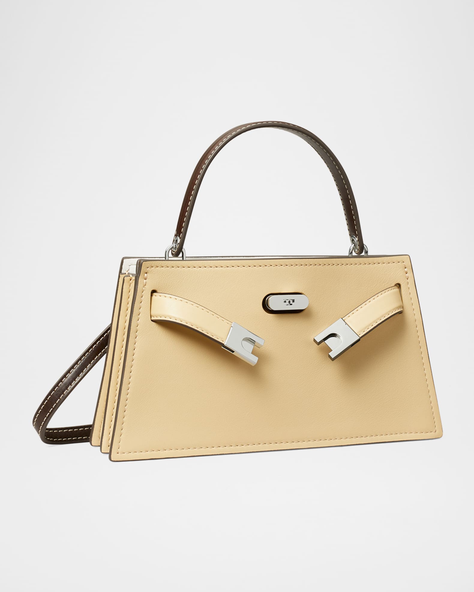 購入時のレシートありTory Burch Mini Top Handle Bag Tory Burch Mini Smooth Leather Top-Handle Bag | Neiman Marcus