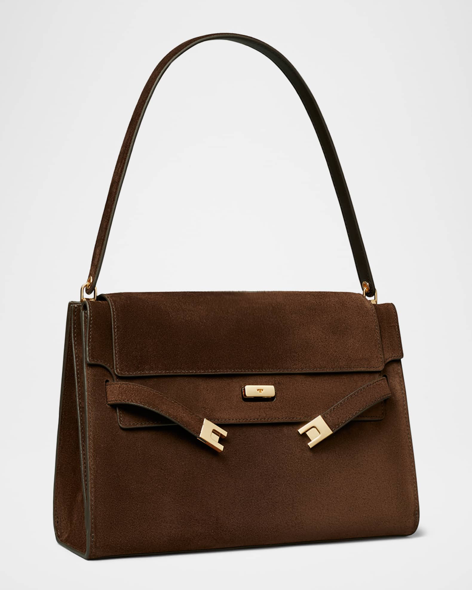 Large Suede Shoulder Bag 1