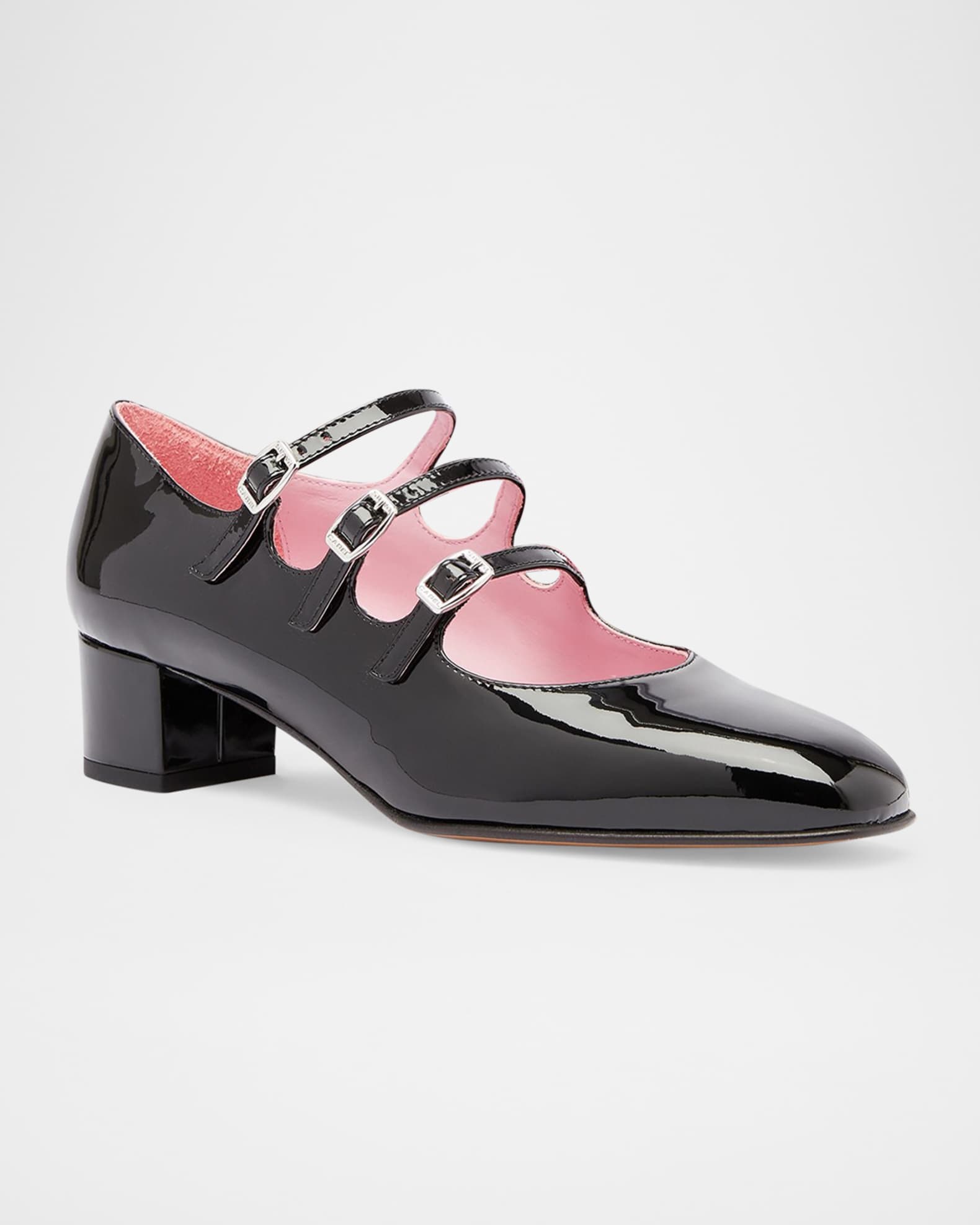 CAREL Kina Three-Strap Mary Jane Pumps | Neiman Marcus