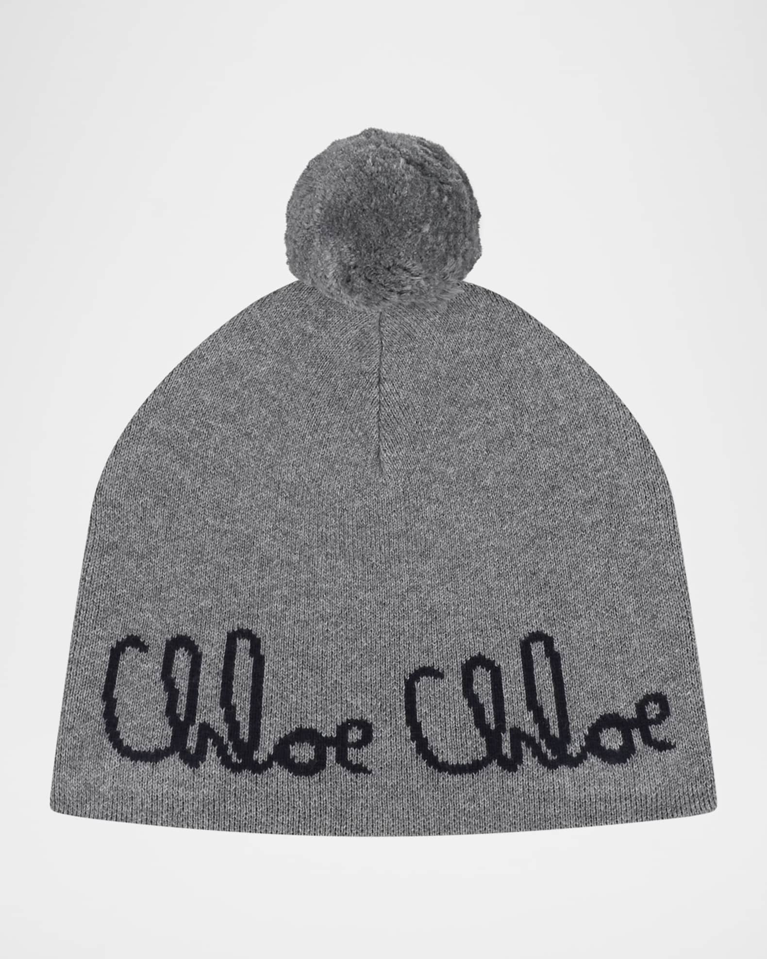Chloe Kid's Cursive Logo Knit Beanie | Neiman Marcus