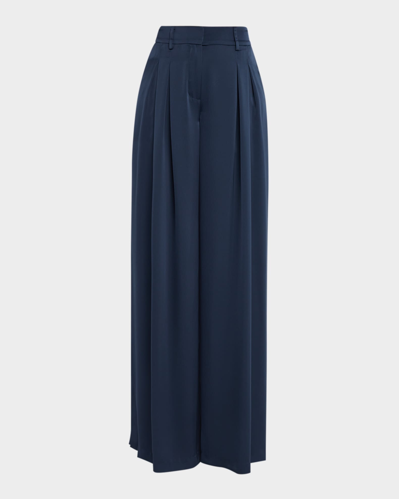 Ramy Brook Oscar Wide-Leg Satin Pants | Neiman Marcus display picture 1
