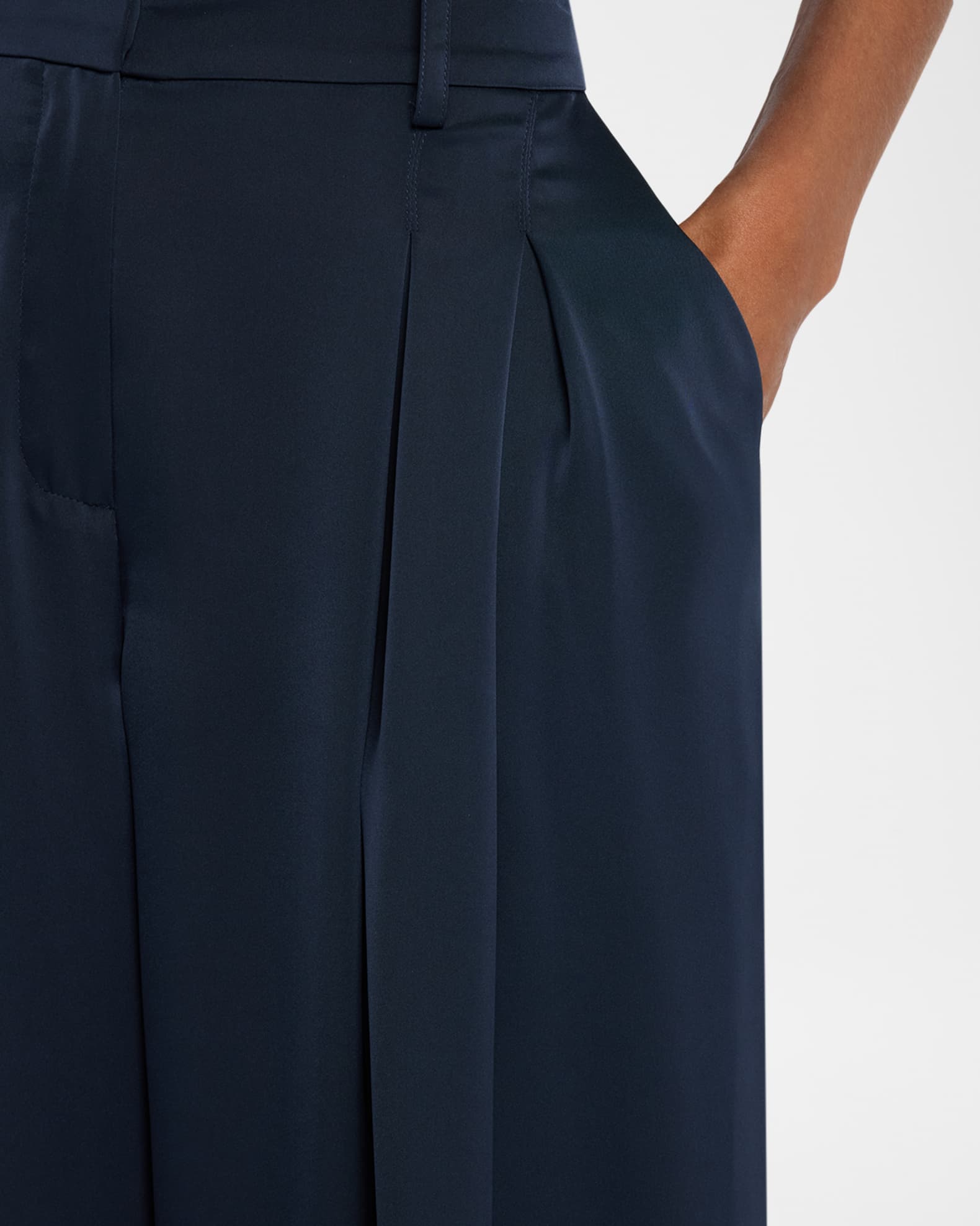 Ramy Brook Oscar Wide-Leg Satin Pants | Neiman Marcus display picture 1