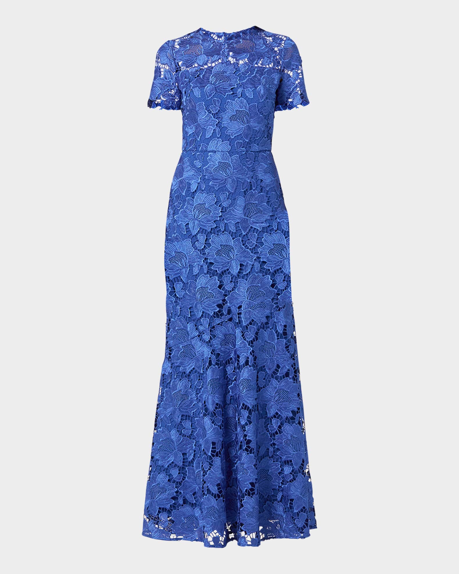 Shoshanna Elie A-Line Floral Lace Gown Neiman Marcus