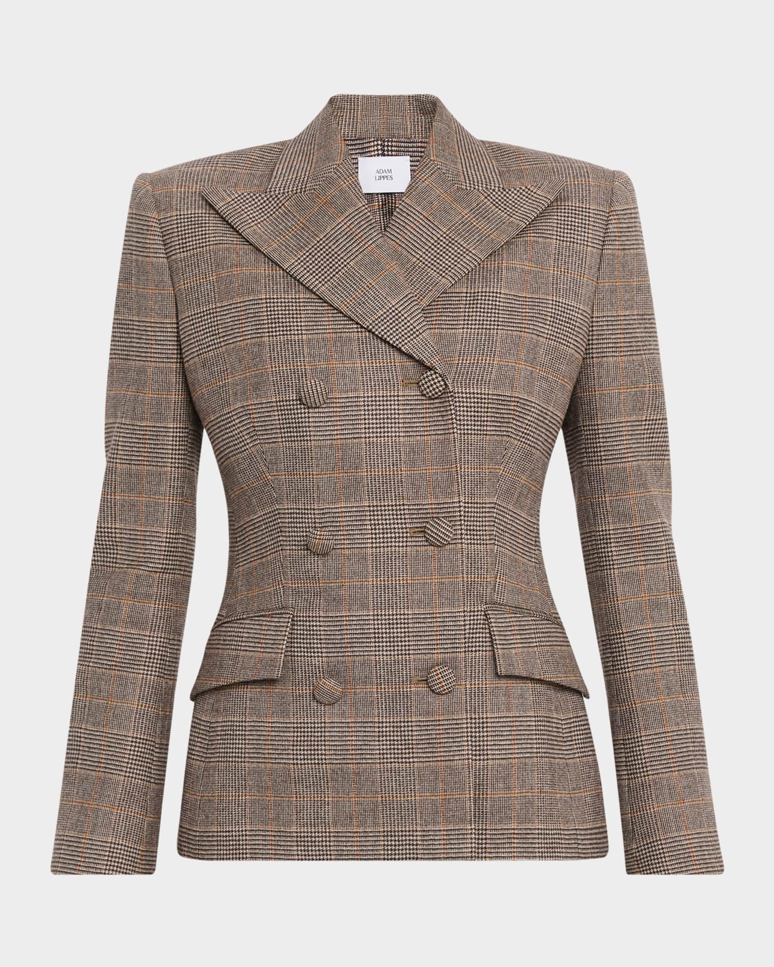 Malone Glen Plaid Double Breasted Jacket 0