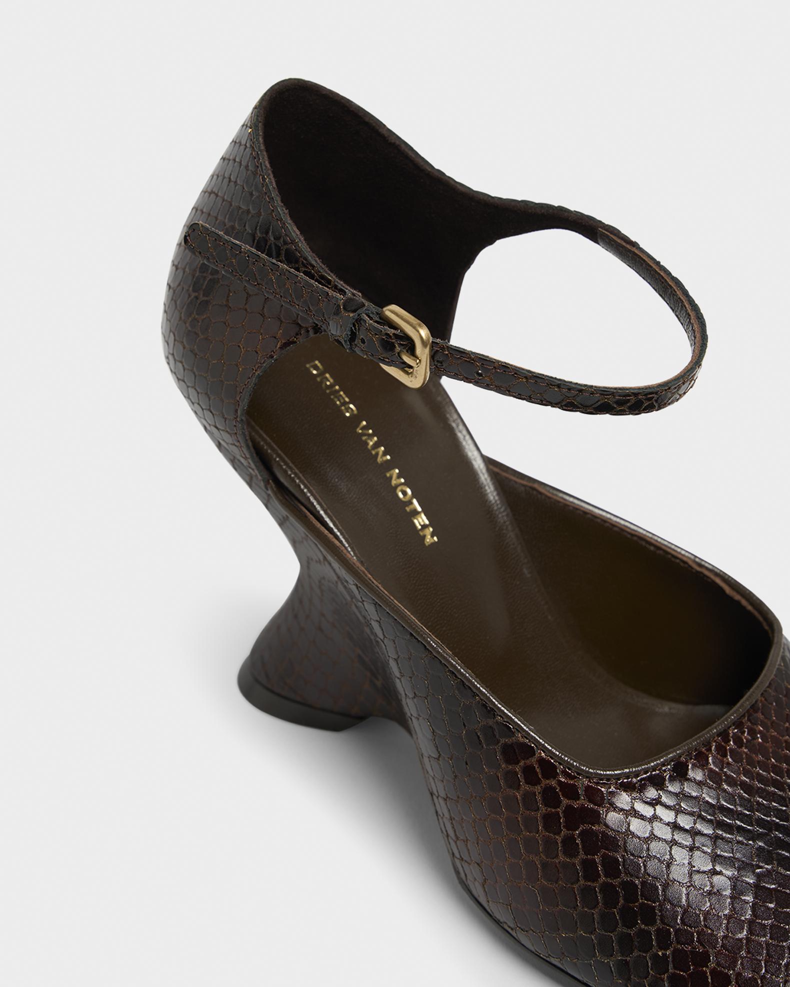 Sandales Dries Van Noten En Python - Pointure 9 - Occasion Avec Signes D'usure