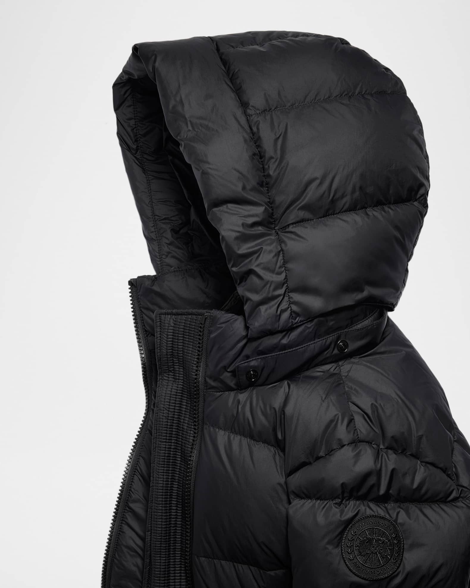 Canada Goose Mystique Long Down Puffer Jacket with Removable Hood