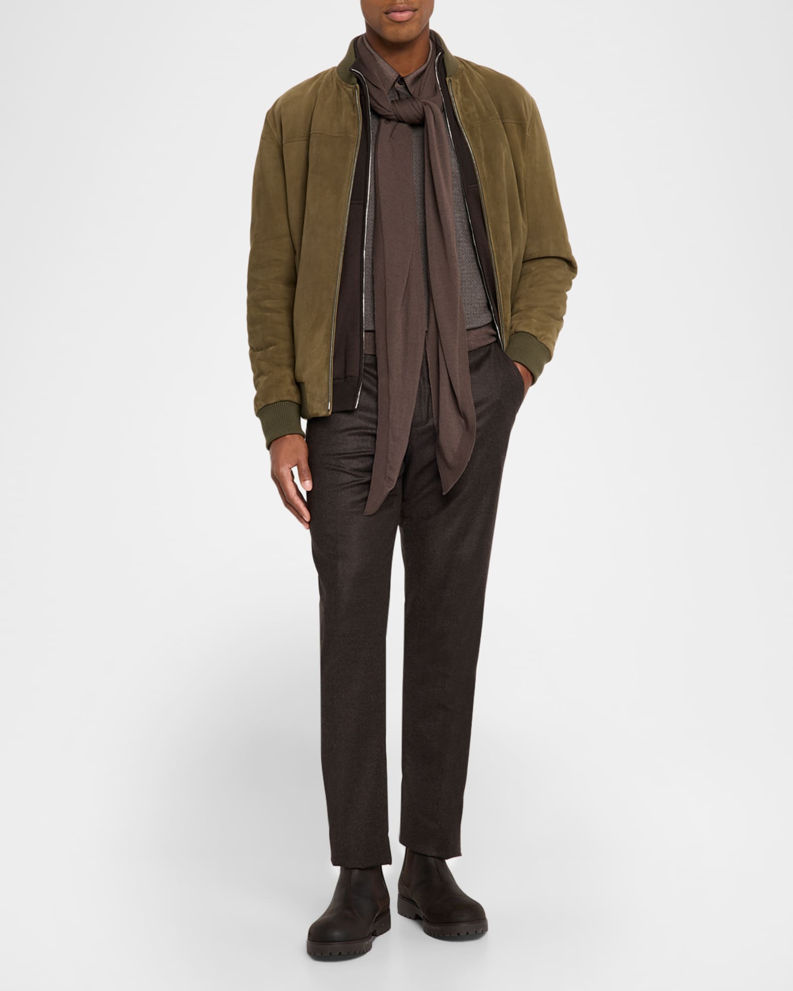 Men's Rombo Wool Scarf 1