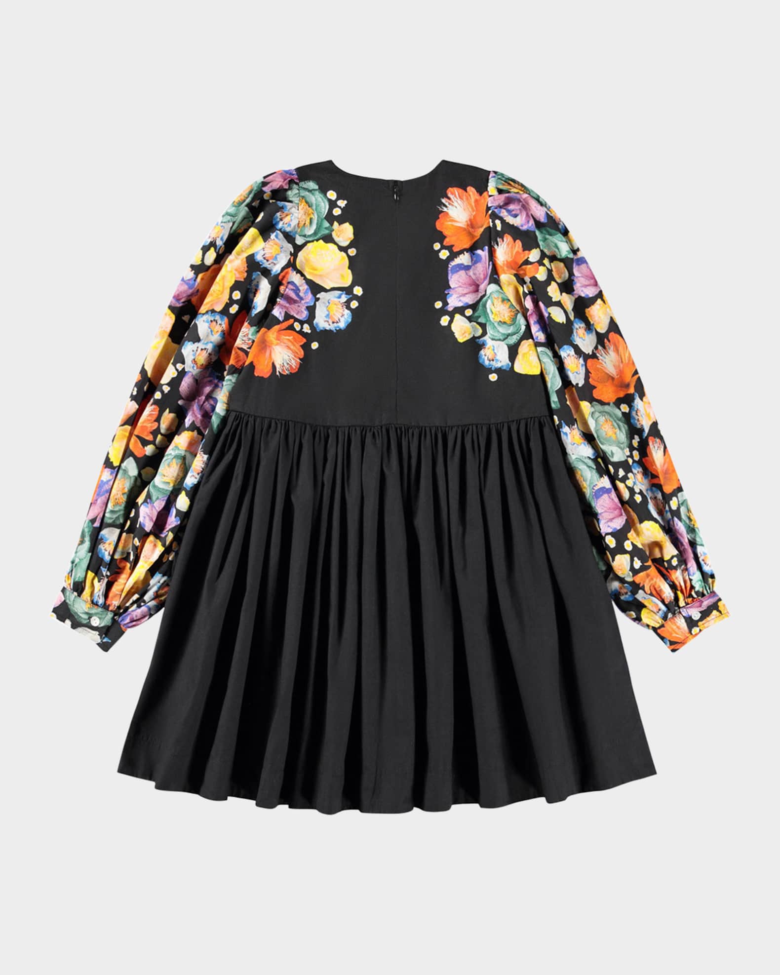 Girl's Cybil Floral Puff-Sleeve Dress, Size 7-12 1
