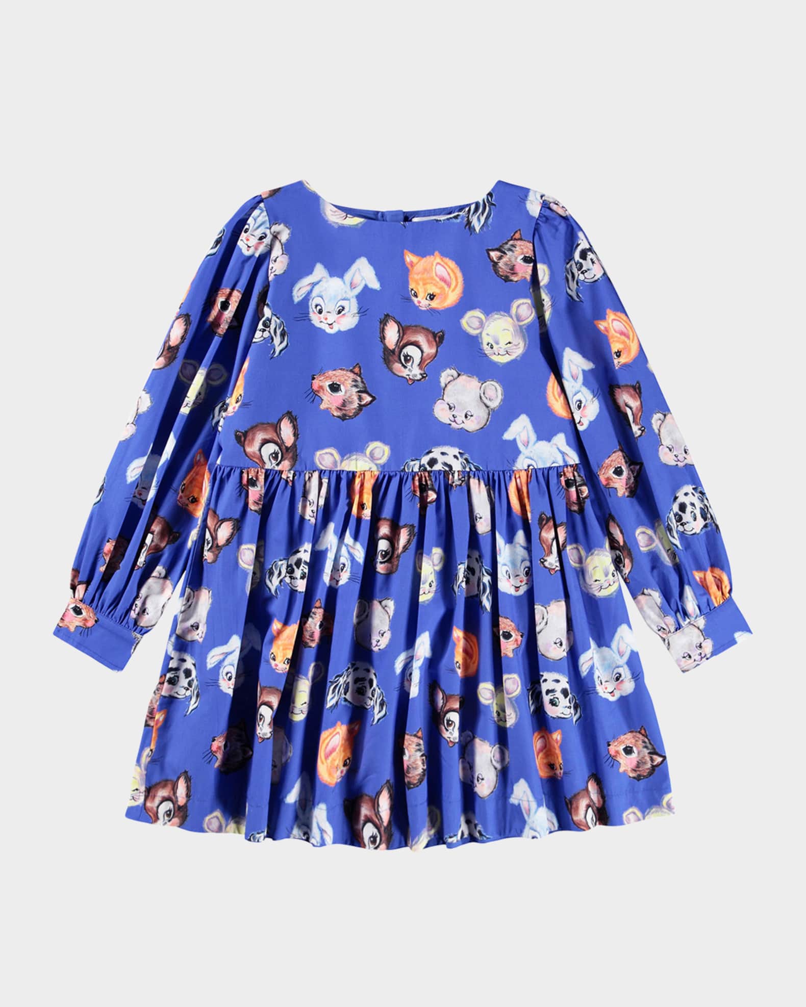 Girl's Cleo Graphic-Print Organic Cotton Dress, Size 3T-6 0