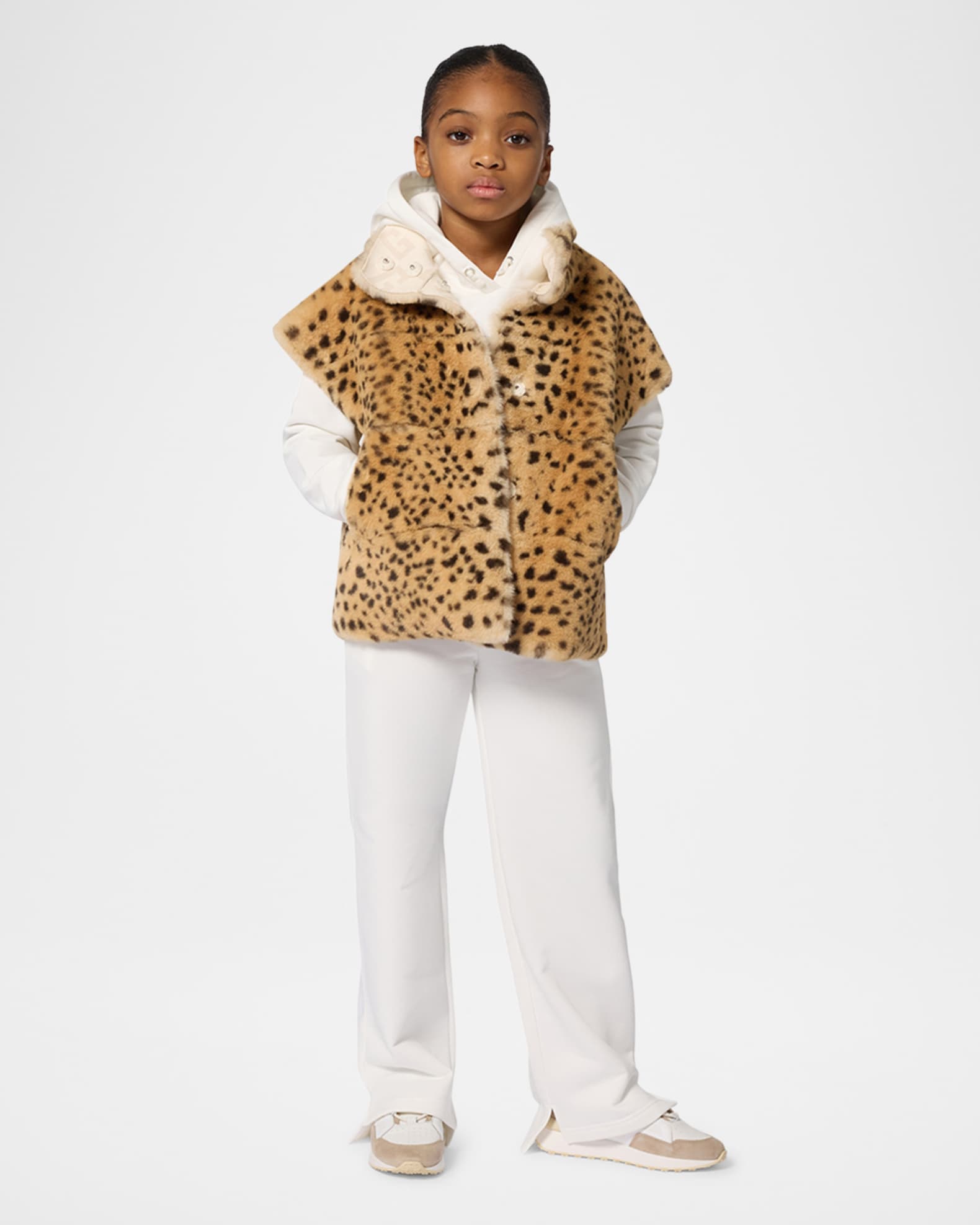 Girl's Reversible Faux-Fur Vest | Neiman Marcus