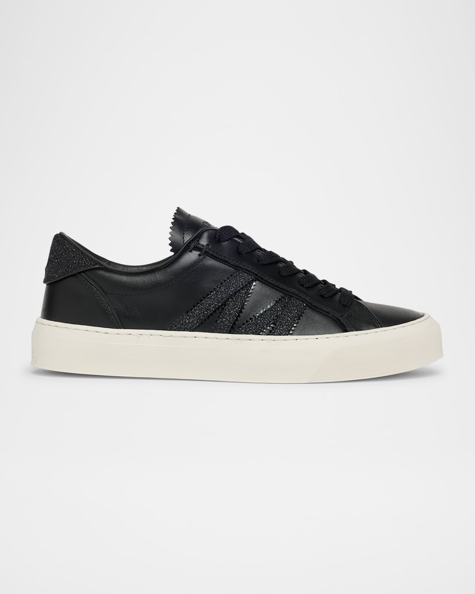 Monaco 2 Low-Top Glitter Leather Sneakers 0