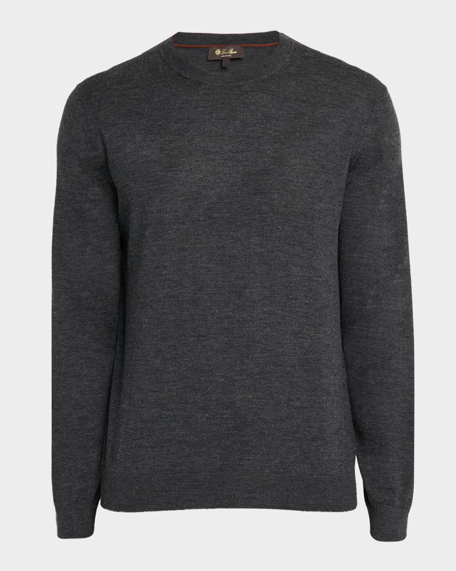 Loro Piana Men's Sottile Wool, Silk and Cashmere Crewneck Sweater