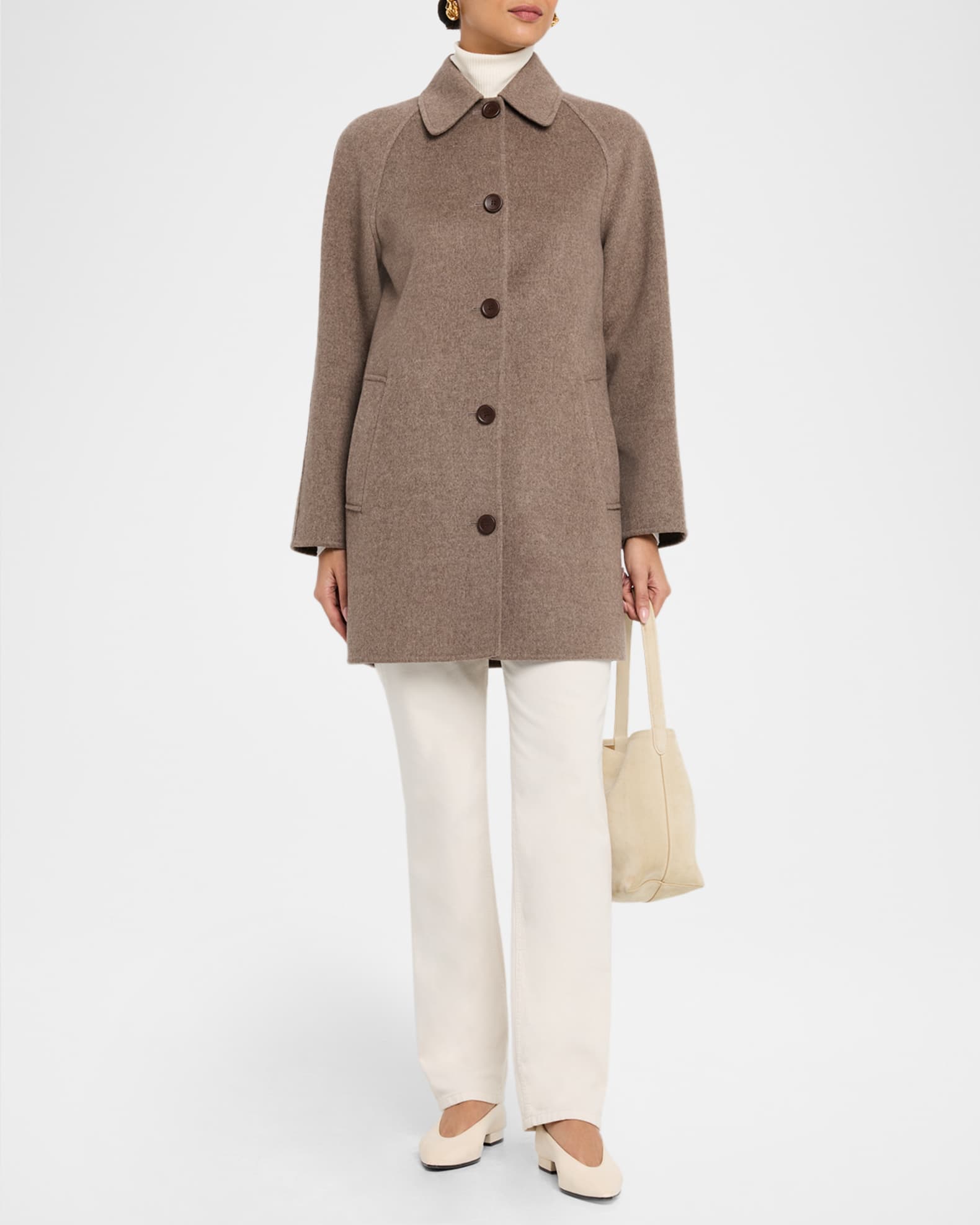 Loro Piana Colby Cashmere Single-Breasted Trench Coat | Neiman Marcus