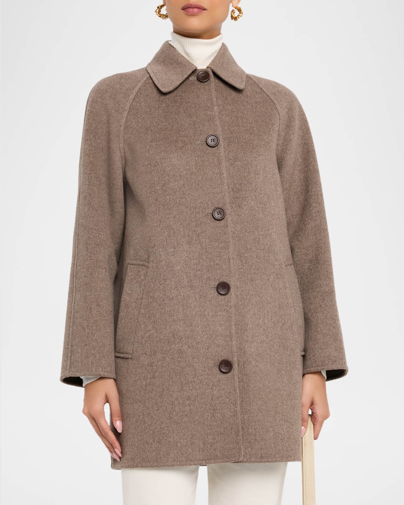 Loro Piana Colby Cashmere Single-Breasted Trench Coat | Neiman Marcus