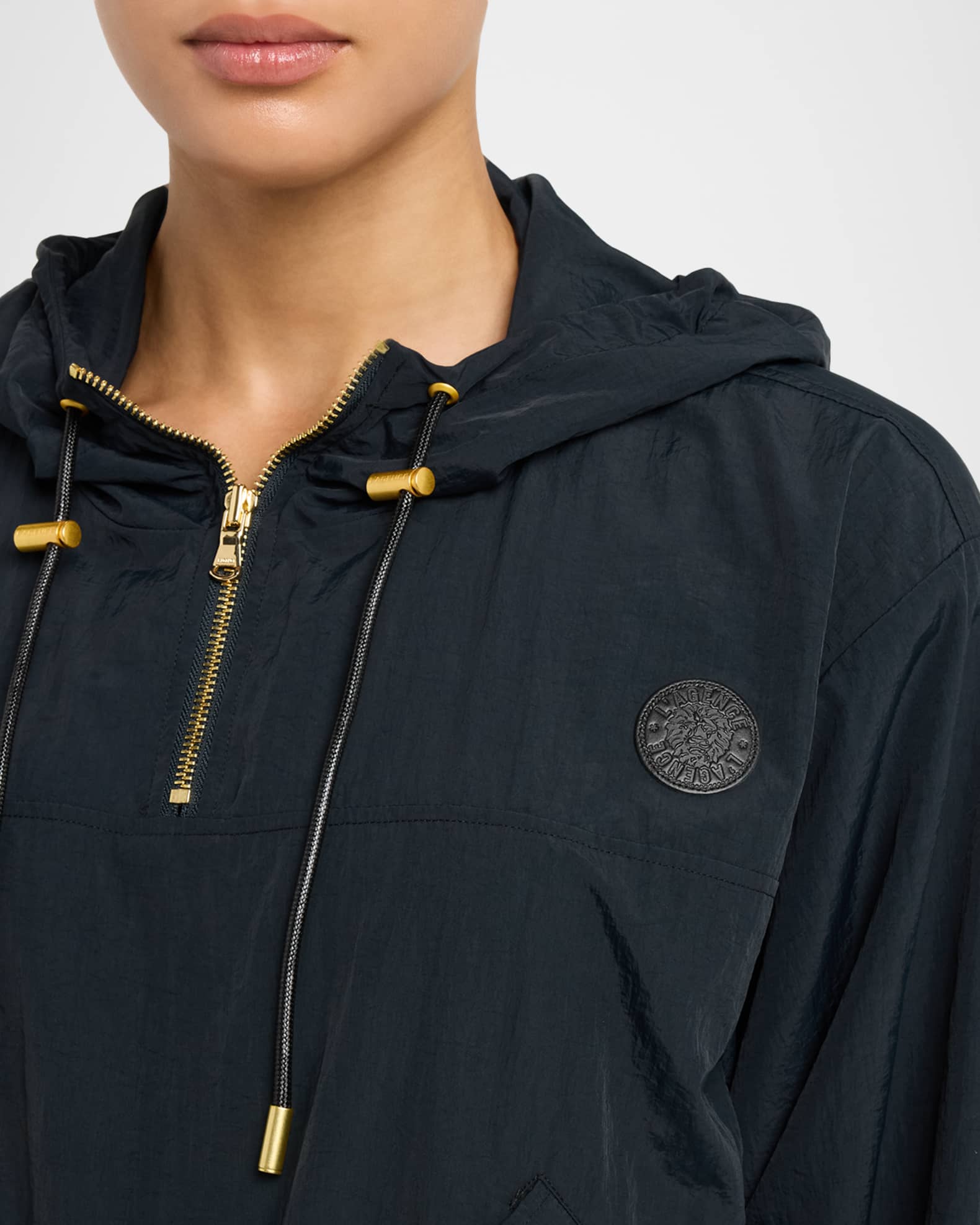L'Agence Bronwyn Cropped Water-Repellent Windbreaker