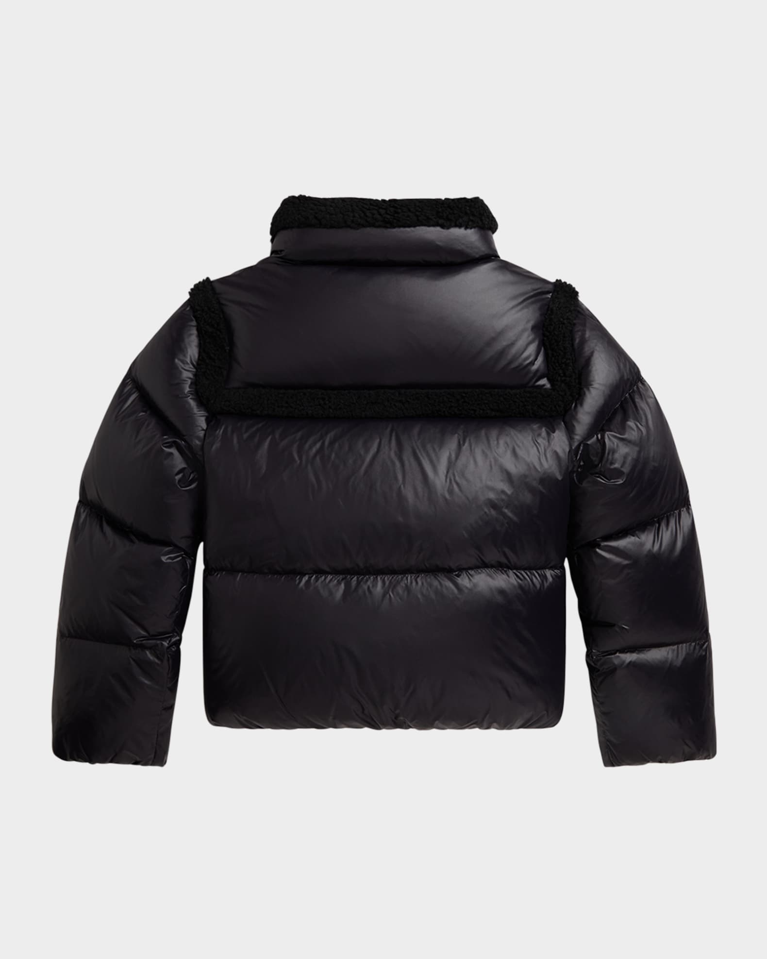 Girl's Recycled Nylon Taffeta Down Puffer Jacket, Size S-XL 1