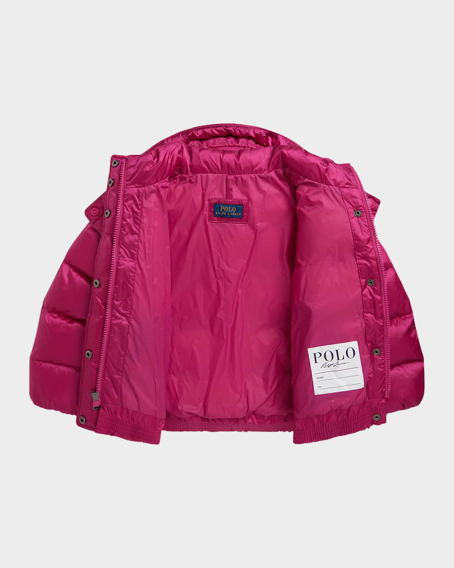 Girl's Carly Metallic Nylon Puffer Down Jacket
