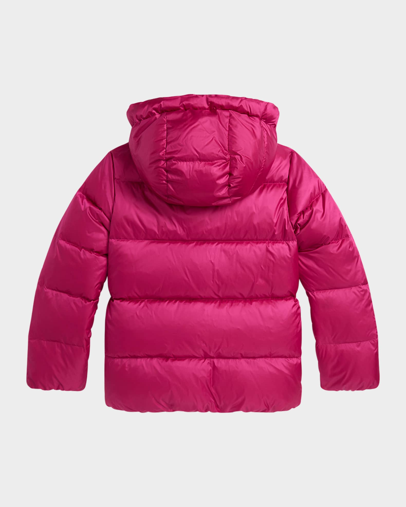 Girl's Carly Metallic Nylon Puffer Down Jacket, Size S-XL 1