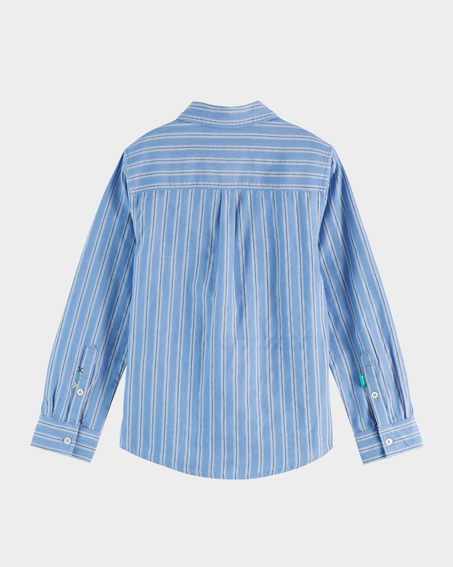 Boy's Yarn-Dyed Stripe Button-Front Shirt, Size 4-12 1