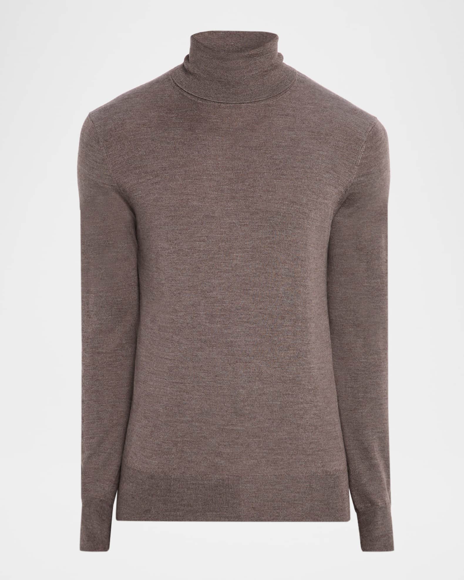 Men's Cashmere and Silk Turtleneck Sweater 0