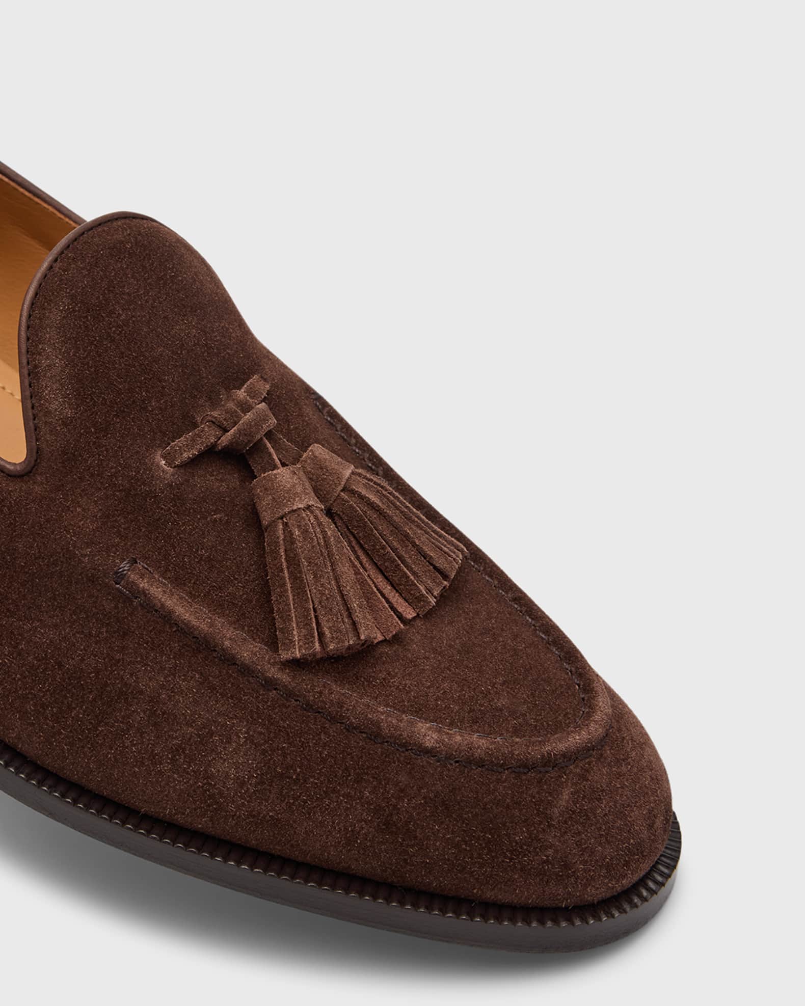 Loro Piana Men's Serge Suede Tassel Loafers | Neiman Marcus