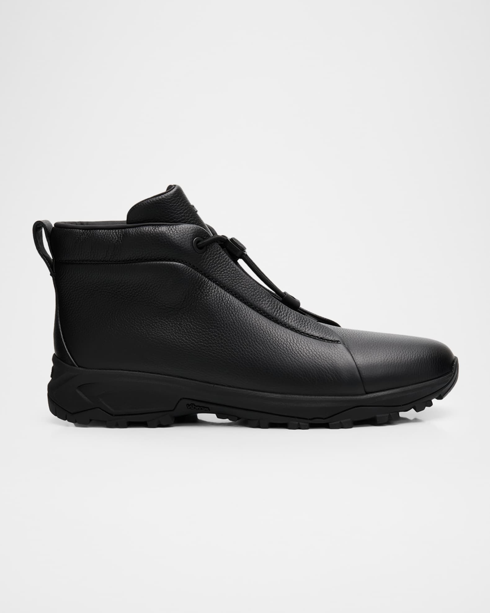 ZEGNA Men's Leather Triple Stitch™ Vetta High-Top Sneakers