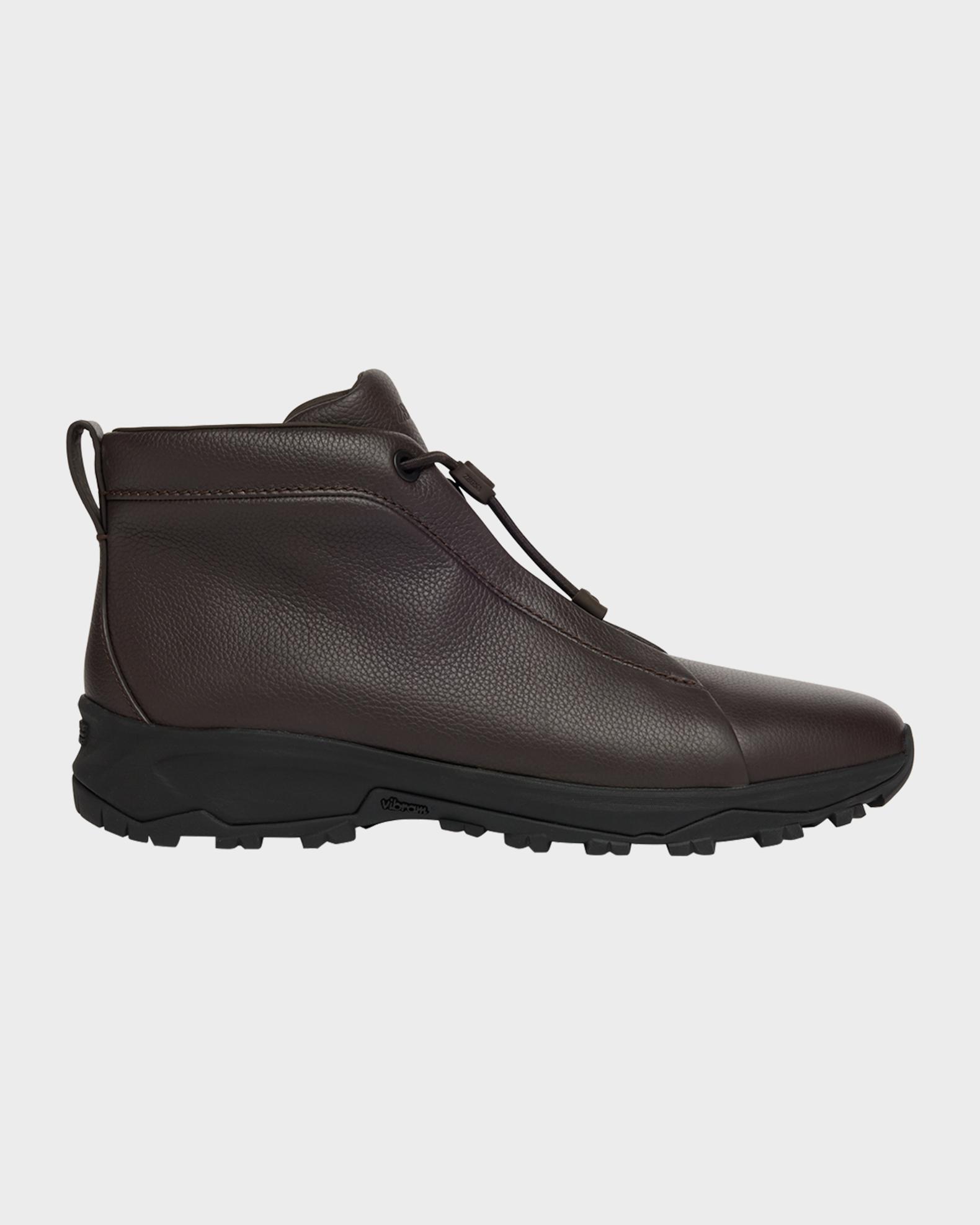 ZEGNA Men's Triple Stitch™ Vetta Grained Leather Sneaker Boots