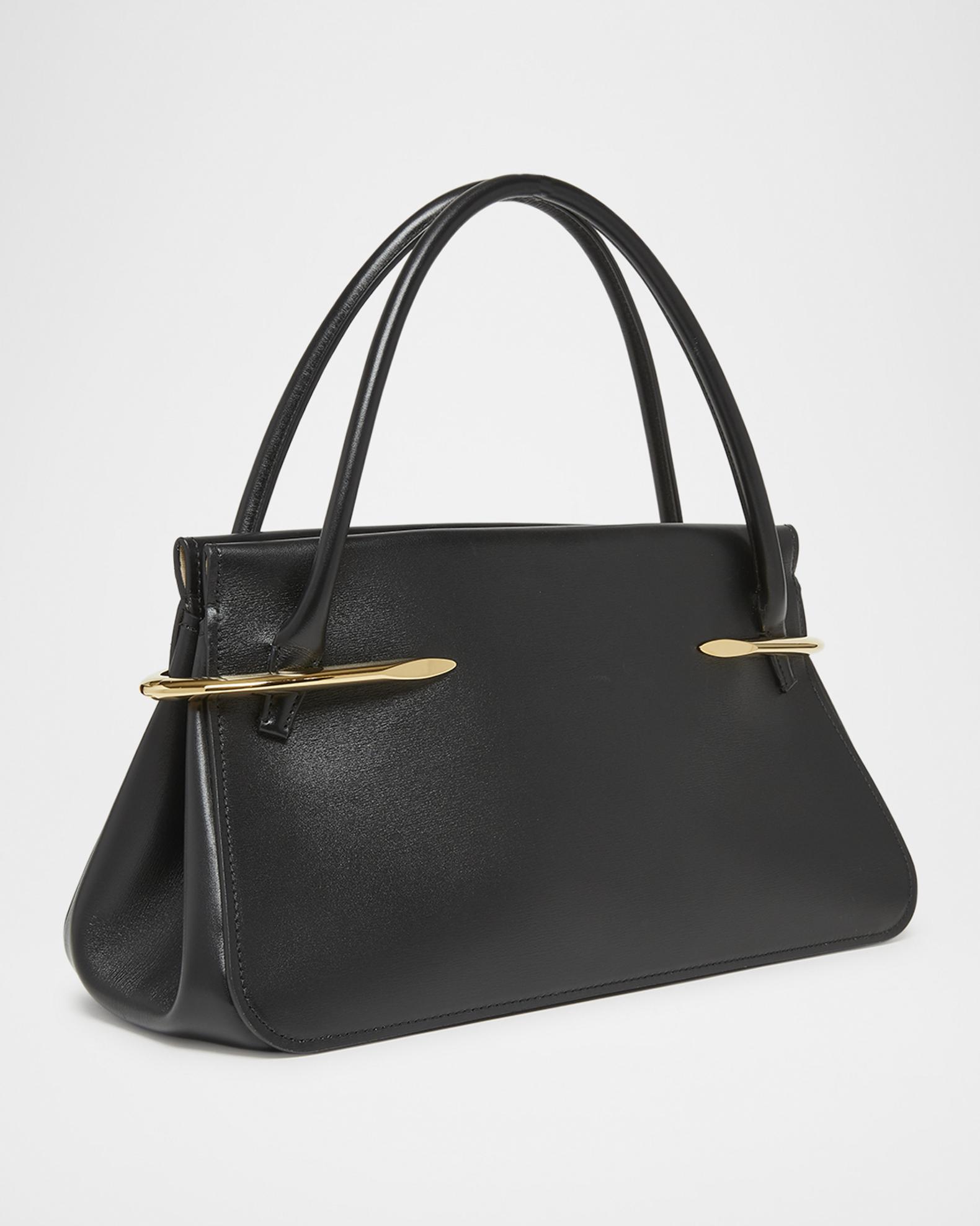 GIVENCHY ブラック レザーハンドバッグ Givenchy Pinch Medium Top-Handle Bag in Smooth Leather | Neiman Marcus